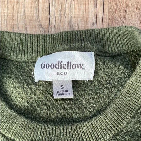 Men’s Goodfellow & Co Green Crewneck Sweater Classic Knit - Picture 3 of 9